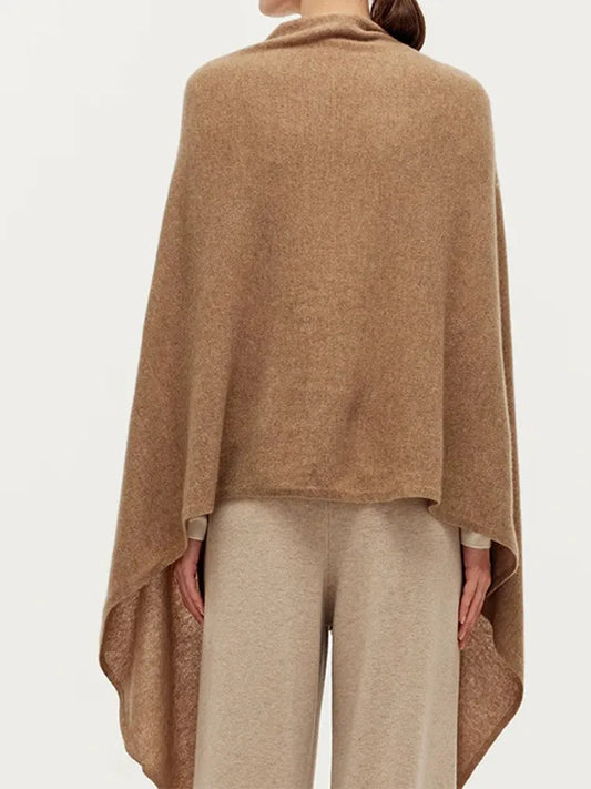 100% Cashmere Pullover Poncho Sweater